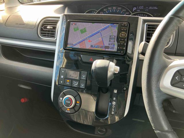 タントカスタムＲＳ　トップエディションＳＡIIターボ　ナビ／ワンセグ／ＣＤ／ＵＳＢ　バックカメラ　ＥＴＣ　トップシェイドガラス　ＬＥＤヘッドライト　オートライト　スマアシ　両電動スライド　革巻ステアリング　キーフリー　盗難防止警報　アルミホイール（千葉県）の中古車