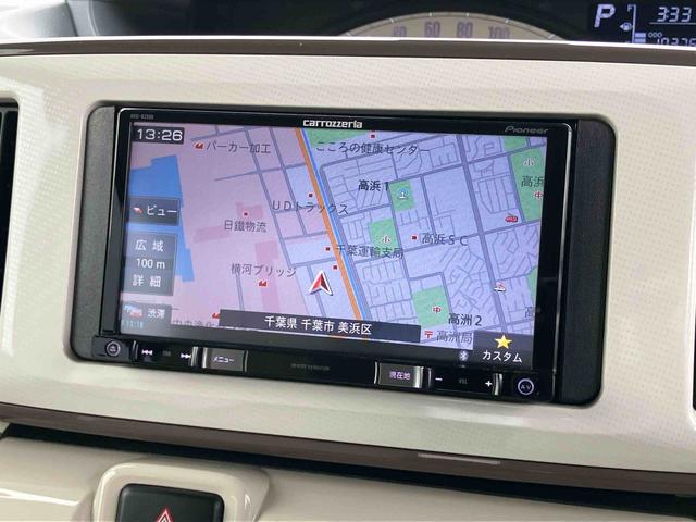 ムーヴキャンバスＸリミテッドメイクアップ　ＳＡIIナビ／ＴＶ／ＤＶＤ／ＢＴ　オートライト　両側電動スライドドア　衝突被害軽減ブレーキ　オートエアコン　社外アルミホイール　シートリフター　キーフリーシステム　足踏み式パーキングブレーキ　盗難防止アラーム（千葉県）の中古車