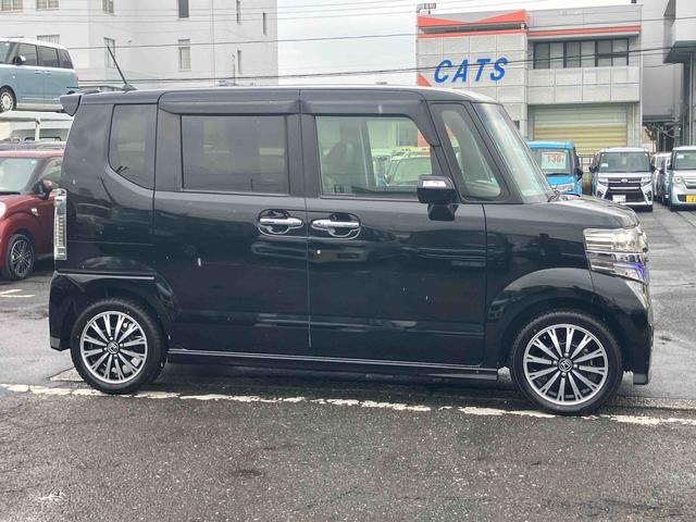 Ｎ−ＢＯＸカスタムＧ・ターボＬパッケージターボ　ナビ／地デジ／ＤＶＤ／ＢＴ　ＥＴＣ　バックカメラ　ＨＩＤヘッドライト　オートライト　両側電動スライドドア　リヤ障害物センサー　革巻きステアリング　ハーフシェイドガラス　パドルシフト　アルミ（千葉県）の中古車