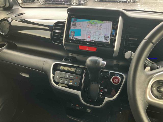 Ｎ−ＢＯＸカスタムＧ・ターボＬパッケージターボ　ナビ／地デジ／ＤＶＤ／ＢＴ　ＥＴＣ　バックカメラ　ＨＩＤヘッドライト　オートライト　両側電動スライドドア　リヤ障害物センサー　革巻きステアリング　ハーフシェイドガラス　パドルシフト　アルミ（千葉県）の中古車