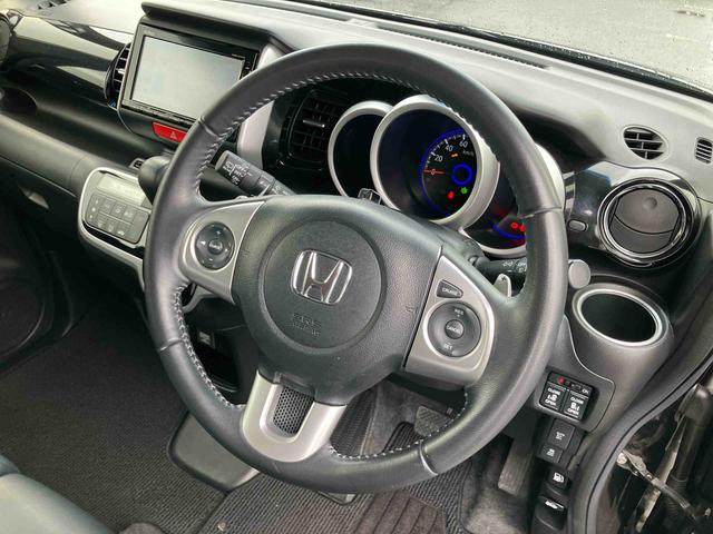 Ｎ−ＢＯＸカスタムＧ・ターボＬパッケージターボ　ナビ／地デジ／ＤＶＤ／ＢＴ　ＥＴＣ　バックカメラ　ＨＩＤヘッドライト　オートライト　両側電動スライドドア　リヤ障害物センサー　革巻きステアリング　ハーフシェイドガラス　パドルシフト　アルミ（千葉県）の中古車