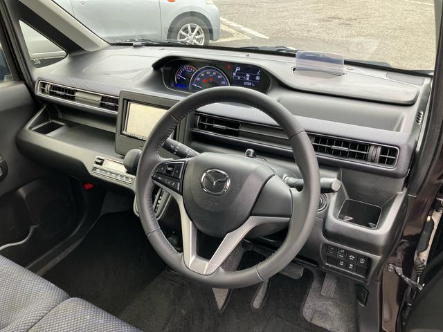 フレアハイブリッドXSハイブリッド ナビ/TV/DVD/BT/USB バックカメラ 運転席シートヒーター LEDヘッドライト オートライト ヘッドアップディスプレイ 革巻ステアリング スマートキー 盗難防止アラーム アルミ(千葉県)の中古車