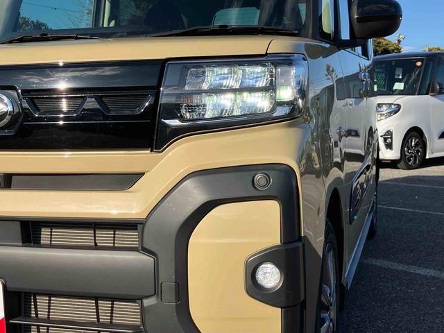 タントファンクロスナビ／ＢＴ／ＴＶ／ＤＩＳＣ／Ｂカメラ／ステアスイッチ　前方ドラレコ　ＥＴＣ　ルーフレール　両側パワスラ　１４インチアルミ　ＬＥＤヘッド＆フォグ　シートヒーター　電動駐車ブレーキ　衝突被害軽減ブレーキ（千葉県）の中古車