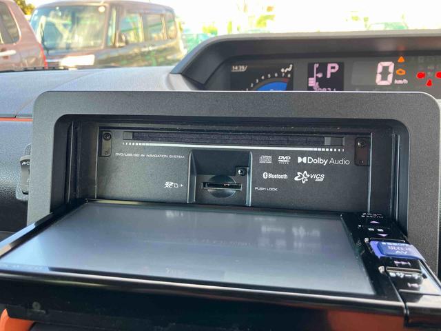 タントファンクロスナビ／ＢＴ／ＴＶ／ＤＩＳＣ／Ｂカメラ／ステアスイッチ　前方ドラレコ　ＥＴＣ　ルーフレール　両側パワスラ　１４インチアルミ　ＬＥＤヘッド＆フォグ　シートヒーター　電動駐車ブレーキ　衝突被害軽減ブレーキ（千葉県）の中古車