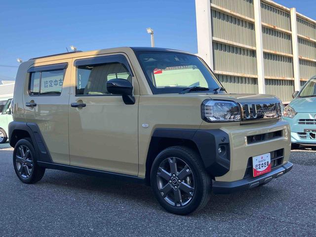 タフトＧターボ　ダーククロムベンチャー　４ＷＤダイハツ純正ナビ　ガラスルーフ　ルーフレール　１５インチアルミ　ＬＥＤヘッドライト＆フォグランプ　バックカメラ　シートヒーター　電動駐車ブレーキ　自動追従クルコン　衝突被害軽減ブレーキ（千葉県）の中古車