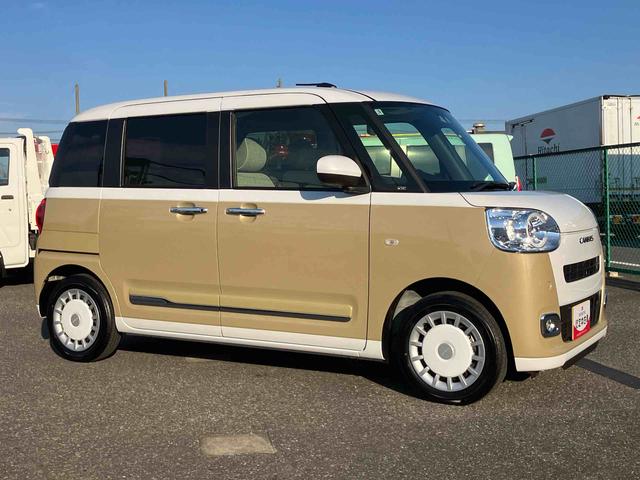 ムーヴキャンバスストライプスG両側電動スライドドア LEDヘッドライト&フォグランプ シートヒーター 保温カップホルダー 電動駐車ブレーキ バックカメラ ステアリングスイッチ 置きラクBOX コーナーセンサー 衝突被害軽減ブレーキ(千葉県)の中古車