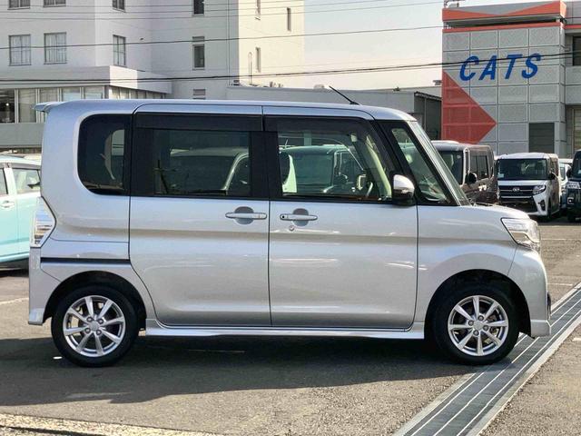 タントカスタムＸ　ＳＡIIIナビ／ＴＶ／ＤＶＤ／ＢＴ／ＵＳＢ　ＬＥＤヘッドライト　オートライト　運転席シートヒーター　左側電動スライドドア　スマアシ　横滑り防止装置　キーフリーシステム　イモビライザー　盗難防止警報　アルミ（千葉県）の中古車