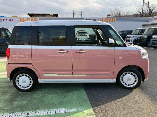 ムーヴキャンバスストライプスＧターボ両側電動スライドドア　ターボ車　オーディオレス　衝突回避支援ブレーキ　誤発進抑制装置　アイドリングストップ　スマートキー　盗難防止装置　イモビライザー　オートライト　オートマチックハイビーム（千葉県）の中古車