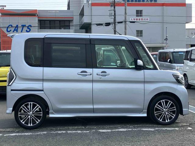 タントカスタムRS トップエディションSAIIIターボ バックカメラ ドラレコ ETC トップシェイドガラス 運転席シートヒーター LEDヘッドライト オートライト スマアシ 両側電動スライドドア 革巻ステアリング キーフリー 盗難防止警報 アルミ(千葉県)の中古車
