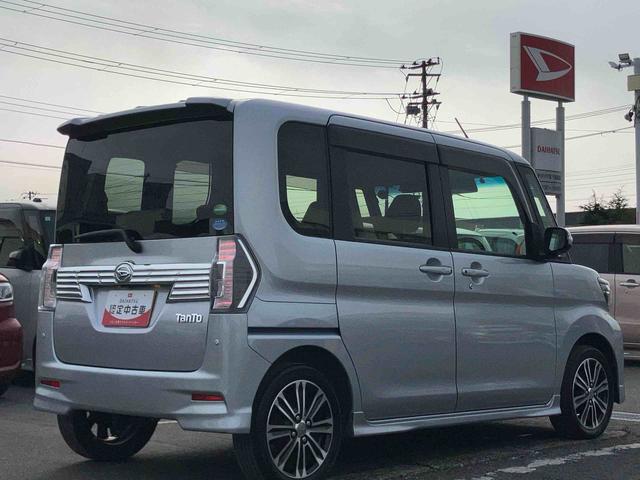 タントカスタムRS トップエディションSAIIIターボ バックカメラ ドラレコ ETC トップシェイドガラス 運転席シートヒーター LEDヘッドライト オートライト スマアシ 両側電動スライドドア 革巻ステアリング キーフリー 盗難防止警報 アルミ(千葉県)の中古車