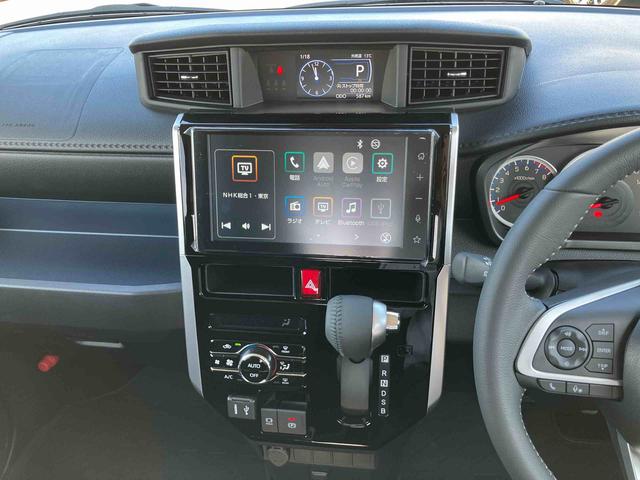 トールカスタムG9型ディスプレイオーディオ/TV/BT/USB Bカメラ 全車速追従クルコン LEDヘッドライト オートライト スマアシ 前後コーナーセンサー 電動駐車ブレーキ キーフリー 革巻きステアリング アルミ(千葉県)の中古車