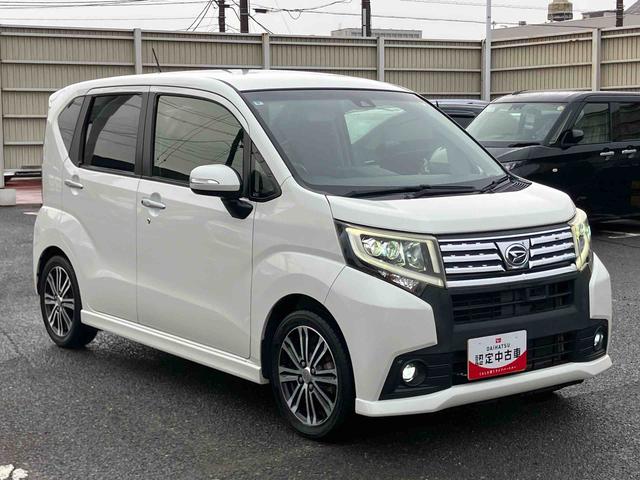 ムーヴカスタム　ＲＳ　ＳＡIIターボ　ナビ／ＴＶ／ＢＴ／ＵＳＢ／ＤＶＤ　バックカメラ　ＬＥＤヘッドライト　オートライト　トップシェイドガラス　革巻ステアリング　ステアリングリモコン　キーフリー　盗難防止アラーム　アルミ　スマアシ２（千葉県）の中古車