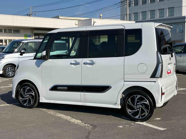 タントカスタムRSスタイルセレクション 4WDターボ 9型ナビ/BT/TV/DISC/バックカメラ/ステアスイッチ 前後ドラレコ ETC サイドガーニッシュ 両側パワスラ 15インチアルミ LEDヘッド/フォグ スマートキー シートヒーター(千葉県)の中古車