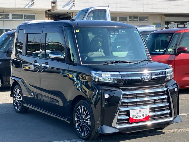 タントカスタムＲＳターボ　９型ＤＳＡ／ＴＶ／ＢＴ／ＵＳＢ　バックカメラ　前後ドラレコ　ＥＴＣ　ＬＥＤヘッドライト　オートライト　ＡＤＢ　スマアシ　コ−ナ−センサー　シートヒーター　両側電動スライドドア　革ステ　アルミ（千葉県）の中古車