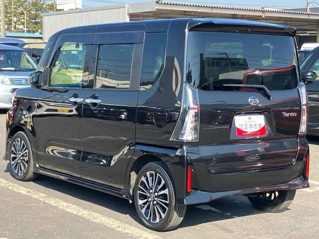 タントカスタムＲＳターボ　９型ＤＳＡ／ＴＶ／ＢＴ／ＵＳＢ　バックカメラ　前後ドラレコ　ＥＴＣ　ＬＥＤヘッドライト　オートライト　ＡＤＢ　スマアシ　コ−ナ−センサー　シートヒーター　両側電動スライドドア　革ステ　アルミ（千葉県）の中古車
