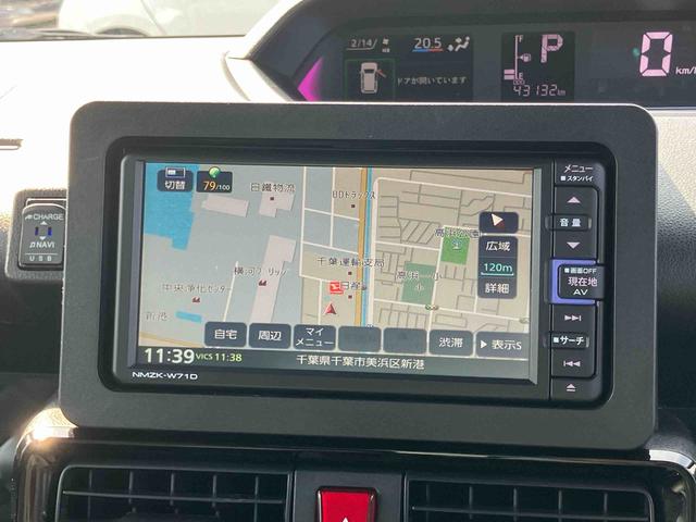 タントカスタムＸナビ／ＴＶ／ＤＶＤ／ＢＴ／ＵＳＢ　Ｂカメラ　前後ドラレコ　ＥＴＣ　両側Ｐスライド　ＬＥＤヘッドライト　オートライト　オートハイビーム　コ−ナ−センサー　シートヒーター　キーフリー　革巻きステア　アルミ（千葉県）の中古車