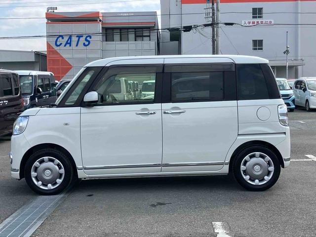 ムーヴキャンバスＧメイクアップリミテッド　ＳＡIII８型ナビ／ＴＶ／ＤＶＤ／ＢＴ／ＵＳＢ　全周囲カメラ　前後ドラレコ　置楽ボックス　ＬＥＤヘッドライト　オートライト　オートハイビーム　スマアシ　両側電動スライドドア　キーフリー　盗難防止警報　ステリモ（千葉県）の中古車