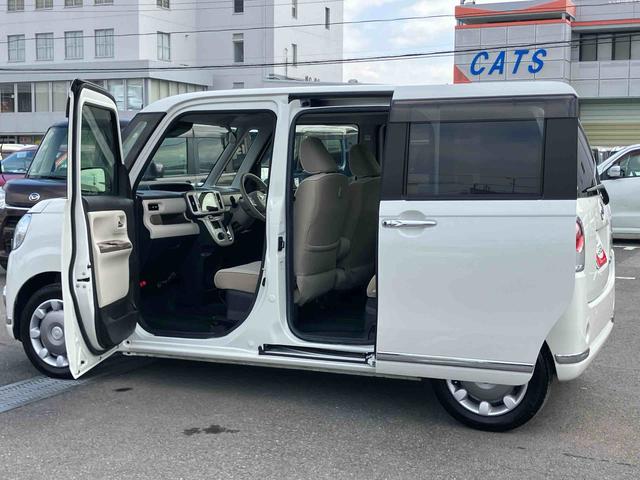 ムーヴキャンバスＧメイクアップリミテッド　ＳＡIII８型ナビ／ＴＶ／ＤＶＤ／ＢＴ／ＵＳＢ　全周囲カメラ　前後ドラレコ　置楽ボックス　ＬＥＤヘッドライト　オートライト　オートハイビーム　スマアシ　両側電動スライドドア　キーフリー　盗難防止警報　ステリモ（千葉県）の中古車