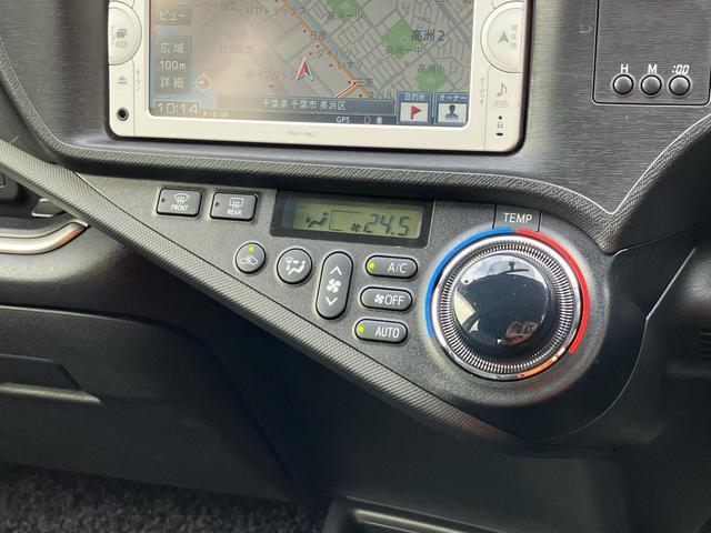 アクアＧブラックソフトレザーセレクションナビ／ＢＴ／ＴＶ／ＣＤ／Ｂカメラ　前後シート合成皮革表皮　ドアミラーウインカー　プッシュボタンスターター　オートエアコン　電動格納ドアミラー　オートライト　運転席シートリフター（千葉県）の中古車