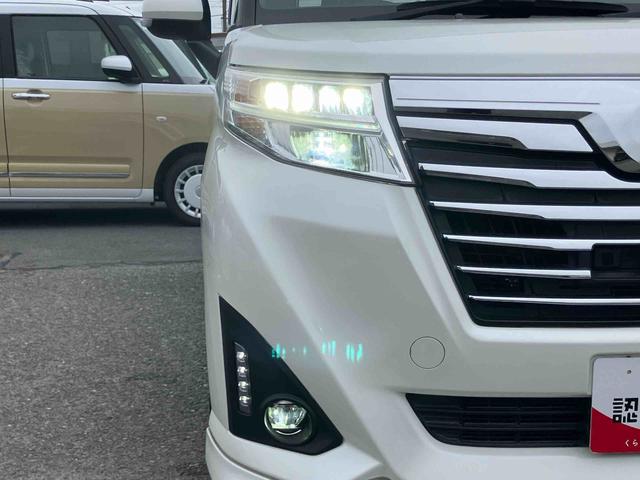 ルーミーカスタムＧ−Ｔターボ　９型ナビ／ＴＶ／ＢＴ／ＤＶＤ　バックカメラ　ドラレコ　ＥＴＣ　クルーズコントロール　ＬＥＤヘッドライト　オートライト　衝突被害軽減ブレーキ　リヤ障害物センサー　革巻きハンドル　スマートキー（千葉県）の中古車