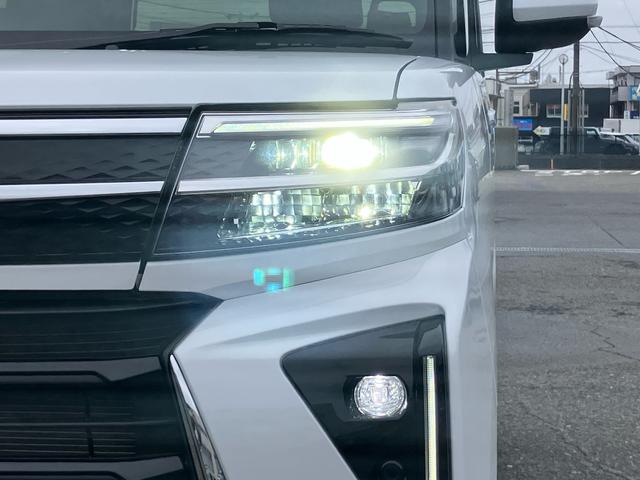 タントカスタムＲＳターボ　バックカメラ　ＬＥＤヘッドライト　オートライト　アダプティブドライビングビーム　衝突被害軽減ブレーキ　コ−ナ−センサー　シートヒーター　両側電動スライドドア　アルミホイール　電動駐車ブレーキ（千葉県）の中古車