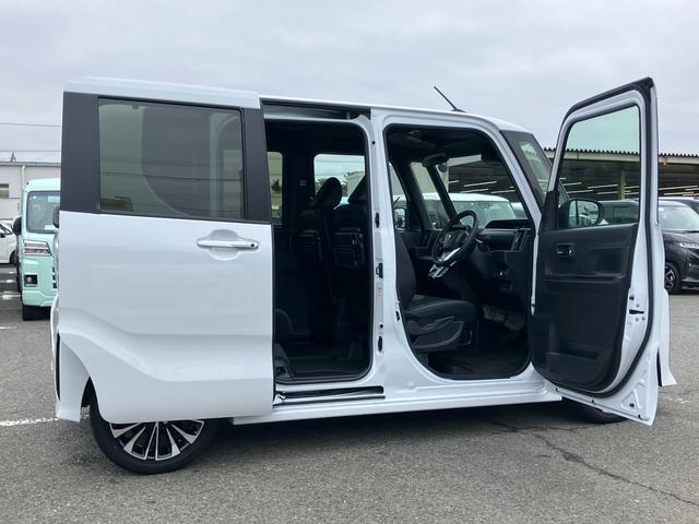 タントカスタムＲＳターボ　バックカメラ　ＬＥＤヘッドライト　オートライト　アダプティブドライビングビーム　衝突被害軽減ブレーキ　コ−ナ−センサー　シートヒーター　両側電動スライドドア　アルミホイール　電動駐車ブレーキ（千葉県）の中古車