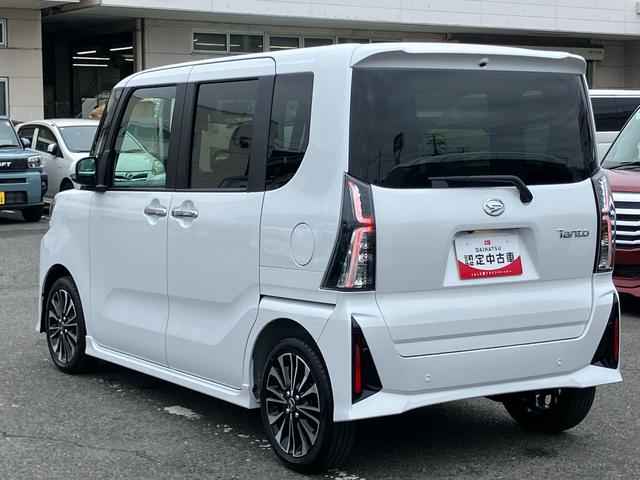 タントカスタムＲＳターボ　バックカメラ　ＬＥＤヘッドライト　オートライト　アダプティブドライビングビーム　衝突被害軽減ブレーキ　コ−ナ−センサー　シートヒーター　両側電動スライドドア　アルミホイール　電動駐車ブレーキ（千葉県）の中古車