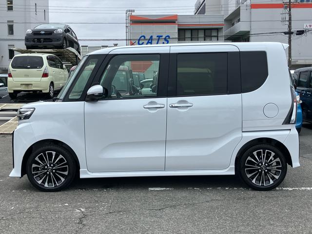 タントカスタムＲＳターボ　バックカメラ　ＬＥＤヘッドライト　オートライト　アダプティブドライビングビーム　衝突被害軽減ブレーキ　コ−ナ−センサー　シートヒーター　両側電動スライドドア　アルミホイール　電動駐車ブレーキ（千葉県）の中古車