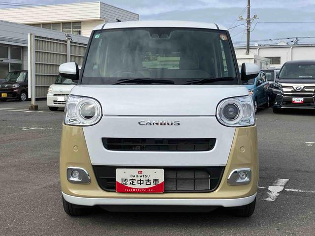 ムーヴキャンバスストライプスＧ両側電動スライドドア　ＬＥＤヘッドライト＆フォグランプ　シートヒーター　保温カップホルダー　電動駐車ブレーキ　バックカメラ　ステアリングスイッチ　置きラクＢＯＸ　コーナーセンサー　衝突被害軽減ブレーキ（千葉県）の中古車