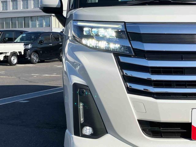 トールカスタムＧ９型ディスプレイオーディオ／ＴＶ／ＢＴ／ＵＳＢ　バックカメラ　全車速追従クルコン　ＬＥＤヘッドライト　オートライト　スマアシ　コーナーセンサー　電動駐車ブレーキ　キーフリー　革巻きステアリング　アルミ（千葉県）の中古車