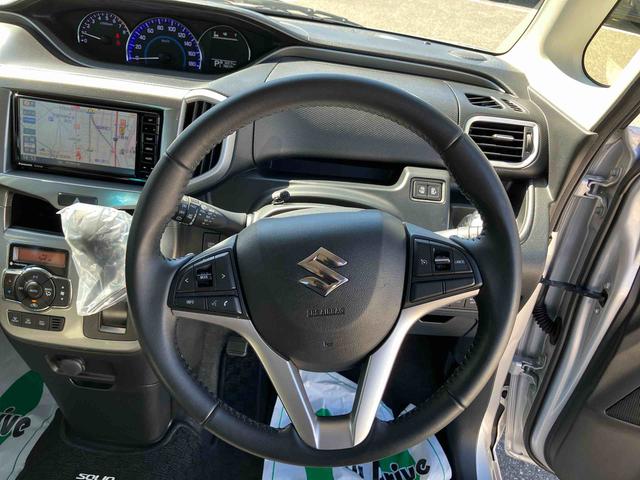 ソリオハイブリッドＭＺＳＤナビゲーション　ＣＤ　ＤＶＤ　パノラマカメラ　ドライブレコーダー　ＥＴＣ車載器　衝突回避支援ブレーキ　横滑り防止装置　アイドリングストップ　両側電動スライドドア　プッシュボタンスタート（千葉県）の中古車