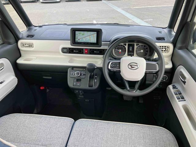 ムーヴキャンバスストライプスＧナビ／ＢＴ／ＴＶ／ＤＩＳＣ／バックカメラ／ステアリングスイッチ　両側パワスラ　ＬＥＤヘッド／フォグランプ　シートヒーター　保温カップホルダー　電動駐車ブレーキ　置きラクＢＯＸ　衝突被害軽減ブレーキ（千葉県）の中古車