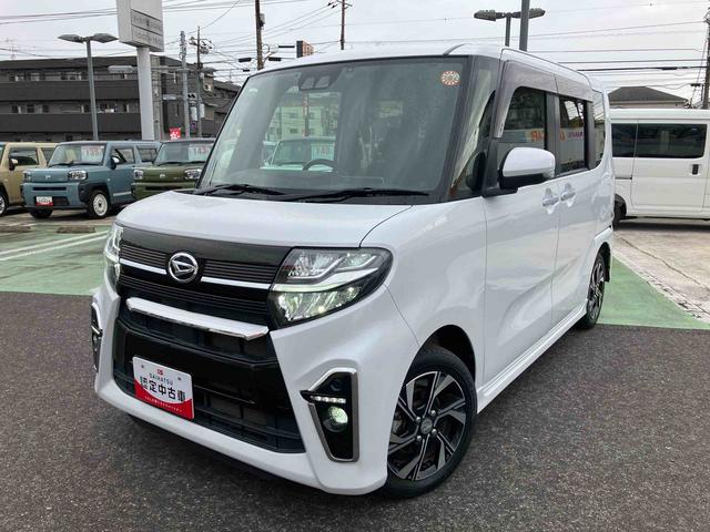 タントカスタムＸ純正カーナビ　オーディオ　ナビ連動純正ドラレコ　純正ＥＴＣ車載器　両側電動スライドドア　衝突回避支援ブレーキ　誤発進抑制装置　アイドリングストップ　プッシュボタンスタート　スマートキー　盗難防止装置（千葉県）の中古車