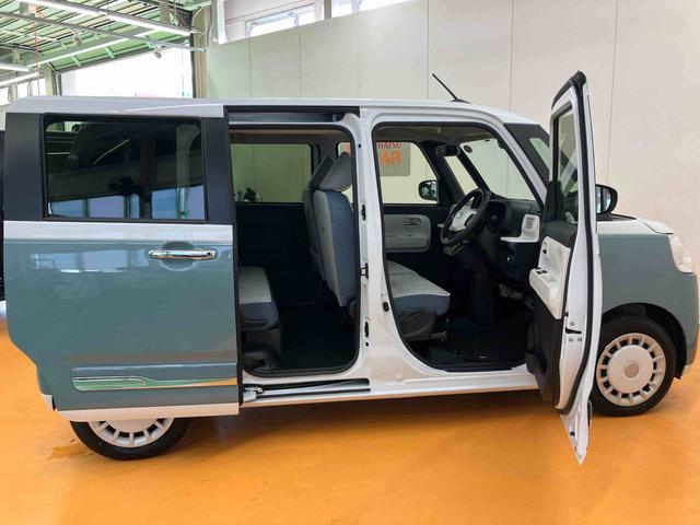 ムーヴキャンバスストライプスG衝突回避支援 横滑り防止装置 両側電動スライドドア 前後コーナーセンサー 置きラクボックス ホットカップホルダー 前席シートヒーター オートブレーキホールド付き電動パーキング アイドリングストップ(千葉県)の中古車