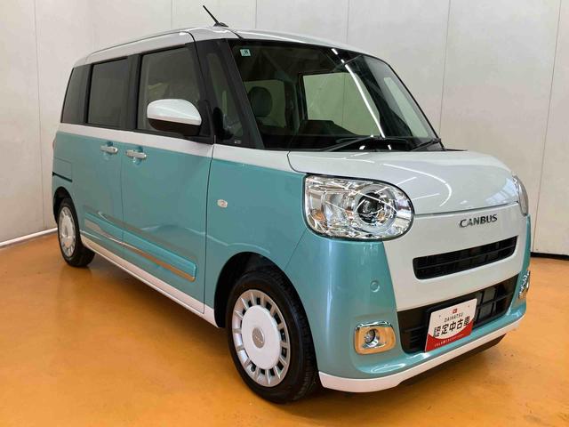 ムーヴキャンバスストライプスＧターボ衝突回避支援　横滑り防止装置　アダプティブクルーズコントロール　オートブレーキホールド付き電動パーキング　置きラクボックス　ホットカップホルダー　助手席シートバックポケット＋ショッピングフック（千葉県）の中古車