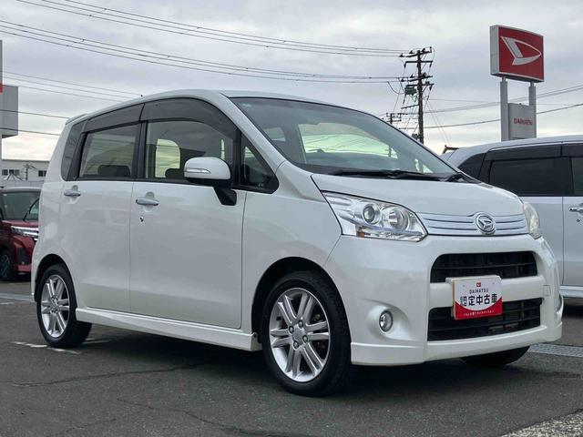 ムーヴカスタム RSターボ MOMO製革巻きステアリング CD/AM・FMラジオ/USB/BT AUX接続 HIDヘッドライト オートライト トップシェイドガラス キーフリーシステム 盗難防止警報 イモビライザー アルミ(千葉県)の中古車