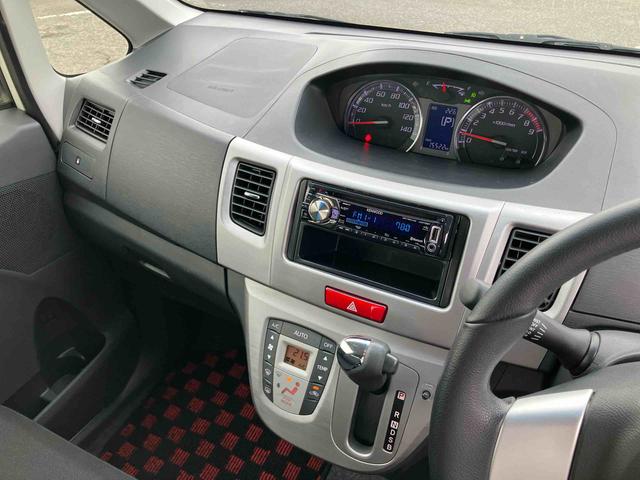 ムーヴカスタム RSターボ MOMO製革巻きステアリング CD/AM・FMラジオ/USB/BT AUX接続 HIDヘッドライト オートライト トップシェイドガラス キーフリーシステム 盗難防止警報 イモビライザー アルミ(千葉県)の中古車