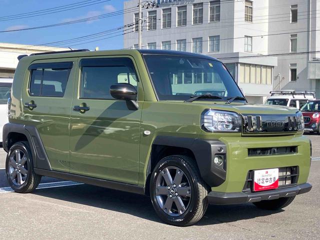 タフトＧターボ　ダーククロムベンチャーターボ　ガラスルーフ　ルーフレール　ナビ／ＴＶ／ＤＶＤ／ＢＴ／ＵＳＢ　全周囲カメラ　リモコンエンジンスターター　ＬＥＤヘッドランプ　オートライト　シートヒーター　コ−ナ−センサー　キーフリー（千葉県）の中古車