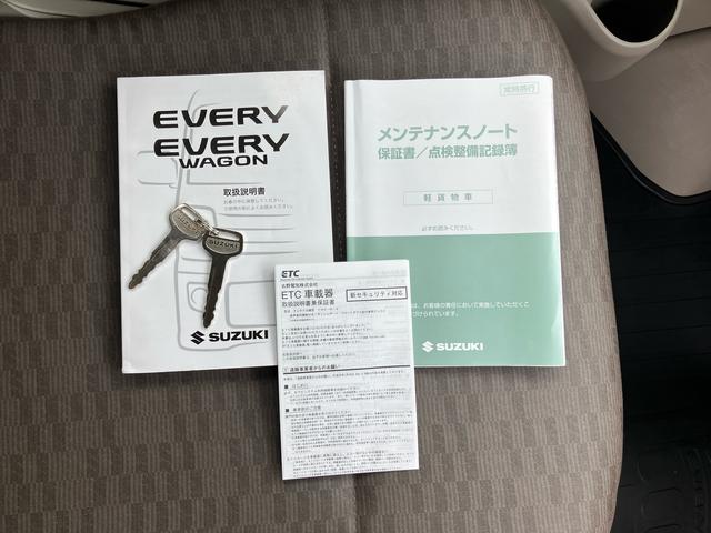 エブリイＰＡＥＴＣ　スピーカー一体型ＡＭ／ＦＭラジオ　両側スライドドア　ハロゲンヘッドランプ　マニュアルエアコン　間欠ワイパー　リヤワイパー　荷室作業灯　左右アシストグリップ　チャイルドロック　センターコンソール（千葉県）の中古車