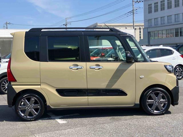 タントファンクロスターボリミテッドターボ ETC バックカメラ ルーフレール 全車速追従クルコン 両側電動スライドドア LEDヘッドライト オートライト シートヒーター コーナーセンサー 電動駐車ブレーキ キーフリー アルミホイール(千葉県)の中古車