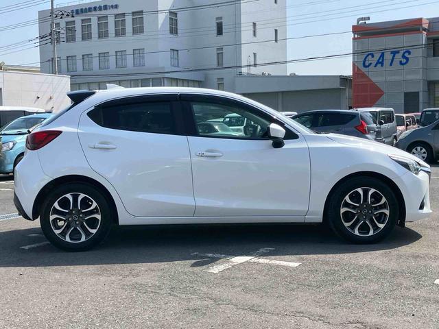 デミオXDツーリングナビ/TV/DVD/BT/USB/AUX ETC LEDヘッドライト オートライト パドルシフト クルコン シートヒーター 革巻ステアリング 16インチアルミホイール ステリモ チルト スマートキー(千葉県)の中古車