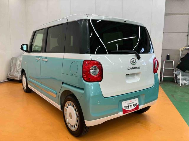 ムーヴキャンバスストライプスＧターボ衝突回避支援　横滑り防止装置　アダプティブクルーズコントロール　オートブレーキホールド付き電動パーキング　前席シートヒーター　置きラクボックス　ホットカップホルダー　前後コーナーセンサー（千葉県）の中古車