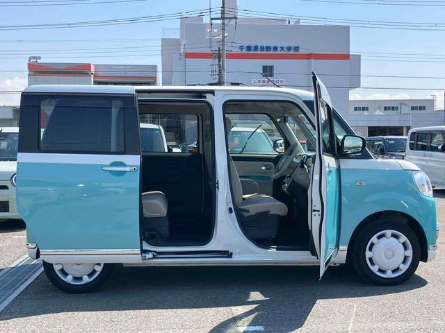 ムーヴキャンバスＧメイクアップＶＳ　ＳＡIII８型ナビ／ＴＶ／ＤＶＤ／ＢＴ／ＵＳＢ　全周囲カメラ　前後ドラレコ　ＥＴＣ　運転席シートヒーター　ＬＥＤヘッドライト　オートライト　スマアシ　置き楽ＢＯＸ　フロントガラスディアイサー　両側電動スライド（千葉県）の中古車