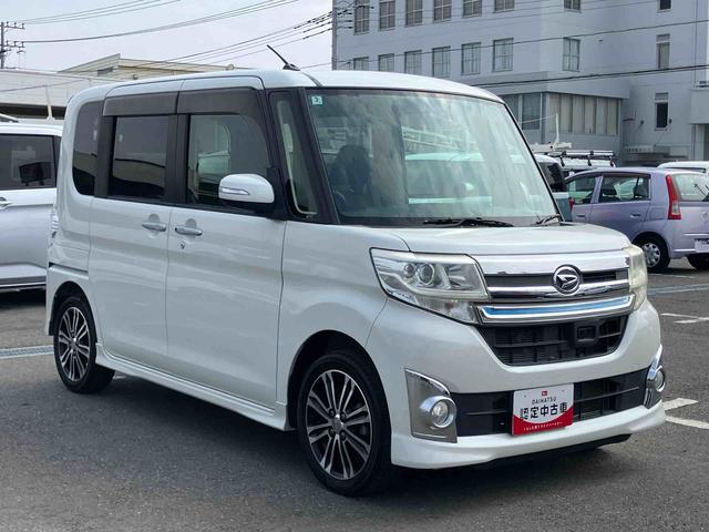 タントカスタムRS SAターボ ナビ/TV/DVD/BT バックカメラ ETC LEDヘッドライト オートライト スマアシ 両側電動スライドドア 革巻ステアリング キーフリー イモビライザー 盗難防止警報 アルミ ステリモ(千葉県)の中古車