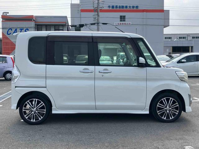 タントカスタムRS SAターボ ナビ/TV/DVD/BT バックカメラ ETC LEDヘッドライト オートライト スマアシ 両側電動スライドドア 革巻ステアリング キーフリー イモビライザー 盗難防止警報 アルミ ステリモ(千葉県)の中古車