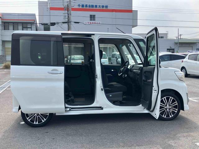 タントカスタムRS SAターボ ナビ/TV/DVD/BT バックカメラ ETC LEDヘッドライト オートライト スマアシ 両側電動スライドドア 革巻ステアリング キーフリー イモビライザー 盗難防止警報 アルミ ステリモ(千葉県)の中古車