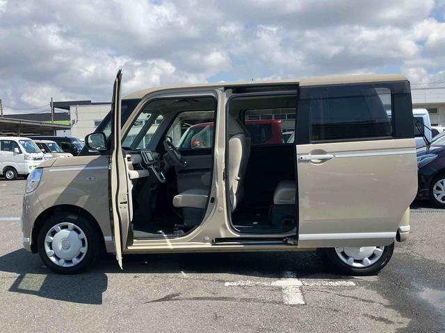 ムーヴキャンバスGホワイトアクセントVS SAIIIナビ/TV/DVD/BT/USB 全周囲カメラ 前後ドラレコ 運転席シートヒーター LEDヘッドライト オートライト スマアシ 置き楽ボックス フロントガラスディアイサー 両側電動スライドドア(千葉県)の中古車