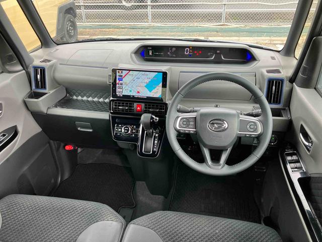 タントカスタムＲＳ９型ナビ／ＢＴ／ＴＶ／ＤＩＳＣ／全周囲カメラ／ステアスイッチ　ＥＴＣ　ターボ　両側パワスラ　１５インチアルミ　ＬＥＤヘッド／フォグ　スマートキー　シートヒーター　シートバックテーブル　自動追従クルコン（千葉県）の中古車