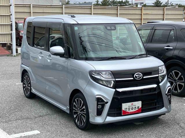 タントカスタムＲＳ９型ナビ／ＢＴ／ＴＶ／ＤＩＳＣ／全周囲カメラ／ステアスイッチ　ＥＴＣ　ターボ　両側パワスラ　１５インチアルミ　ＬＥＤヘッド／フォグ　スマートキー　シートヒーター　シートバックテーブル　自動追従クルコン（千葉県）の中古車