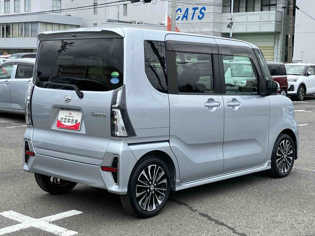 タントカスタムＲＳ９型ナビ／ＢＴ／ＴＶ／ＤＩＳＣ／全周囲カメラ／ステアスイッチ　ＥＴＣ　ターボ　両側パワスラ　１５インチアルミ　ＬＥＤヘッド／フォグ　スマートキー　シートヒーター　シートバックテーブル　自動追従クルコン（千葉県）の中古車